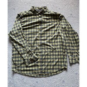 Swiss Tech Long Sleeve Snap Button Shirt - Yellow/Blue -‎ XXXL - Poly/Spandex